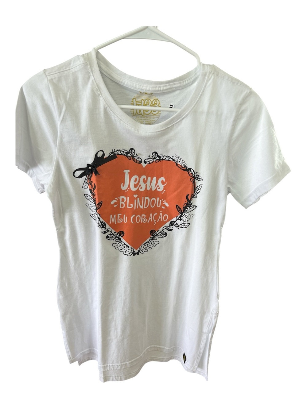 Jd33 Jesus Blindou Meu Coração Graphic T-Shirt Dress Tunics Size M